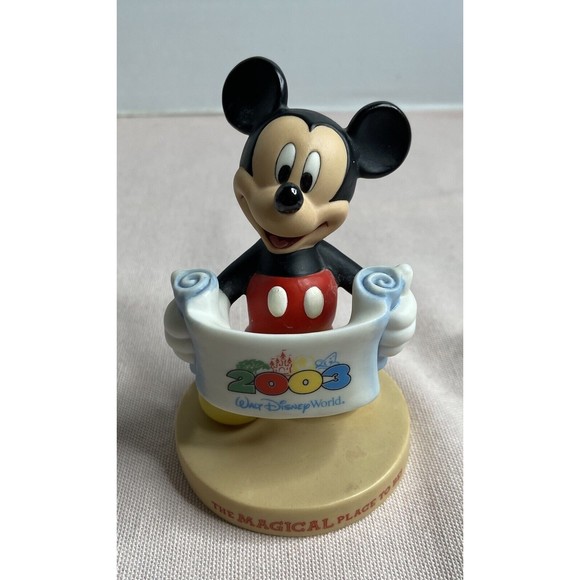 Walt Disney World Mickey Mouse 2003 Banner Ceramic Porcelain Figure - Picture 1 of 8